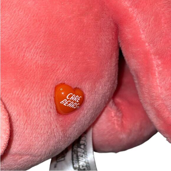 Care Bears 9" Love-a-Lot Pink Plush Stuffed Animal Embroidered Eyes Nose Toy - Picture 8 of 12